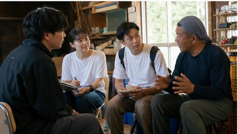 地域の実践者と対話する学生